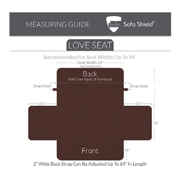 New!Sofa Shield Light Taupe Loveseat Tear Resistant Quilted REVERSIBLE Protector - Picture 6 of 7